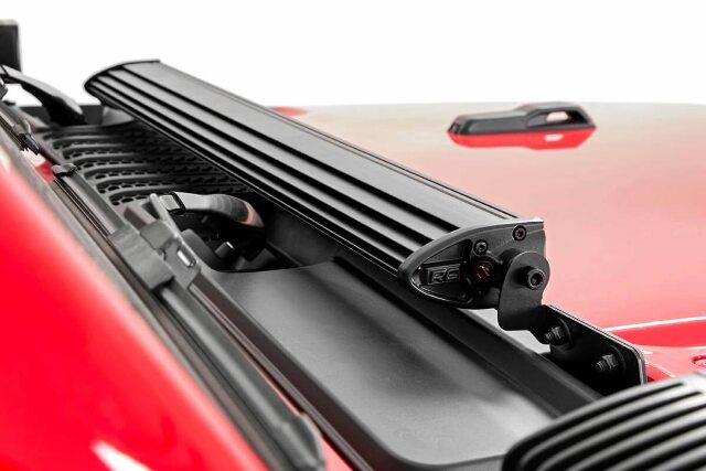 Fits Jeep Gladiator JT(18-24) LED Light Hood Mount 30" Black Single Row 70054