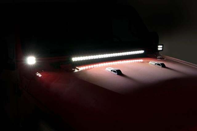 Fits Jeep Gladiator JT(18-24) LED Light Hood Mount 30" Black Single Row 70054