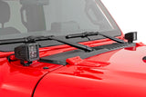 Fits Jeep Gladiator JT (18-24) LED Light Kit; Cowl Mount; 2" Black Pair; 70062