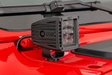 Fits Jeep Gladiator JT (18-24) LED Light Kit; Cowl Mount; 2" Black Pair; 70062