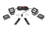 Fits Jeep Cherokee KL (14-21) LED Light Kit; Ditch Mount; 2" Black Pair;  70079