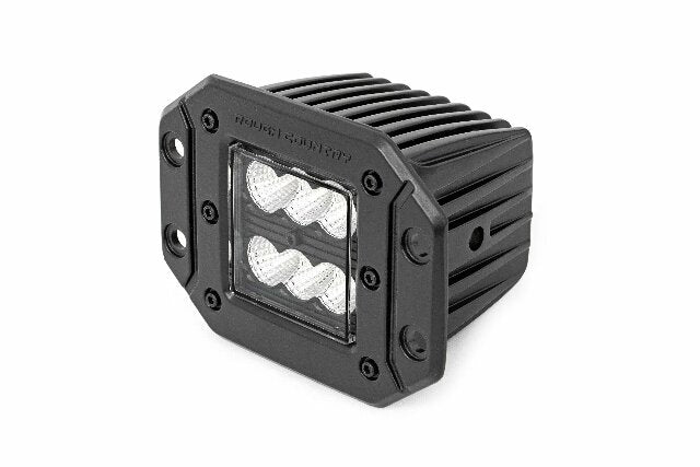 2 Inch Black Series LED Light Pods; Pair; Flood; Flush Mount 70113BL