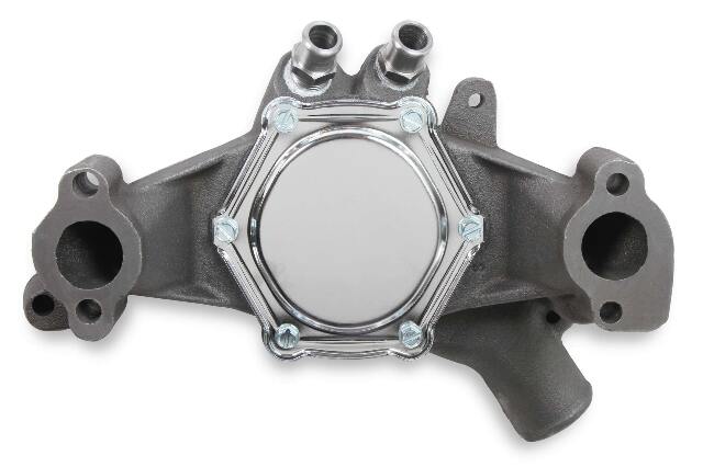 Mr. Gasket water pump 7016NG Chevy chrome black aluminum 2493