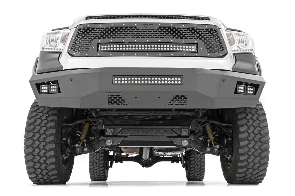 Fits Toyota Tundra 2&4WD (2014-2017) Mesh Grille; 30" Dual Row LED; Black; 70226