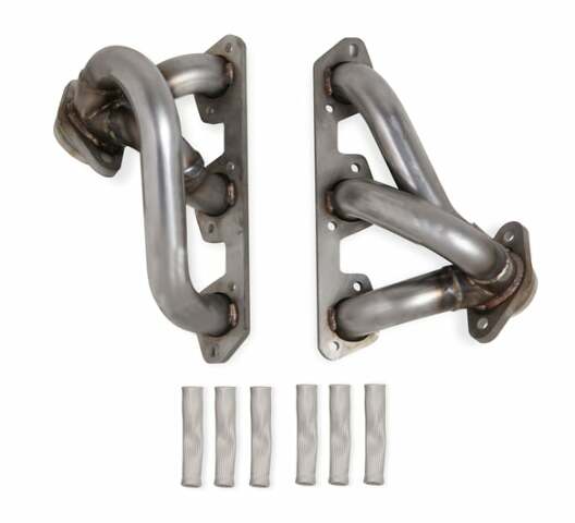 Hooker Fits 2011 Jeep Wrangler; BlackHeart Shorty Headers - 70305401-RHKR black shorty