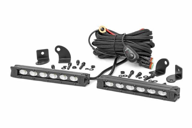 6 Inch Black Series LED Light Bar; Slim Line; Pair 70406ABL