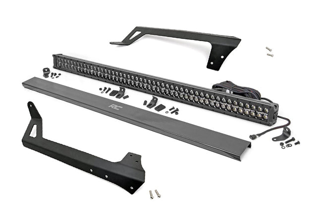 Fits Wrangler JK(07-18) LED Light Windshield Mnt 50" Black Dual DRL 70504BLDRL