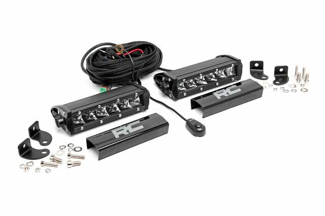 6 Inch Chrome Series LED Light Bar; Single Row; Pair 70706