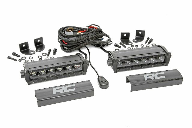 6 Inch Black Series LED Light Bar; Single Row; Pair 70706BL