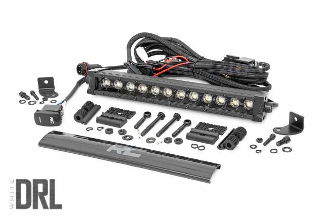 12 Inch Black Series LED Light Bar; Single Row; Amber DRL 70712BLDRLA