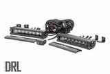 8 Inch Black Series LED Light Bar; Single Row; Cool White DRL; Pair 70728BLDRL