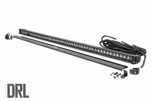 50 Inch Black Series LED Light Bar; Single Row; Cool White DRL 70750BLDRL