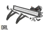 Fits Ram 1500(19-24) LED Light Bumper Mount 20" Chrome Dual Row Amber DRL 70781