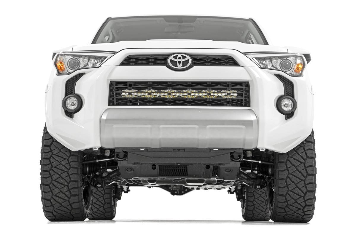 Fits 4Runner(14-20) LED Light Bumper Mount 30" Black Dual Row White DRL 70787