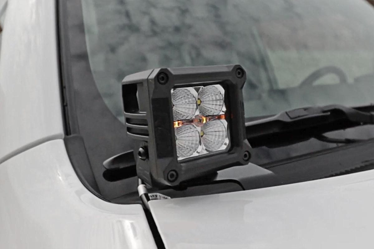 LED Light Kit; Ditch Mount; 3" Chrome Wide Angle Pair 70793