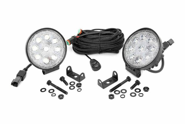 4 Inch Chrome Series LED Light; Round; Pair 70804