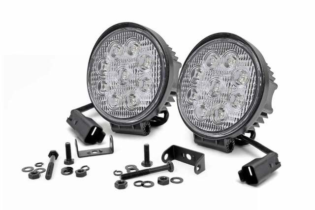 4 Inch Chrome Series LED Light; Round; Pair 70804