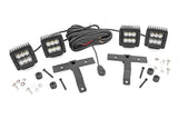 Fits Gladiator JT(18-24) Quad LED Light Cowl Mount 2" Black Pairs Spot 70822