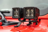 Fits Gladiator JT(18-24) Quad LED Light Cowl Mount 2" Black Pairs Spot 70822