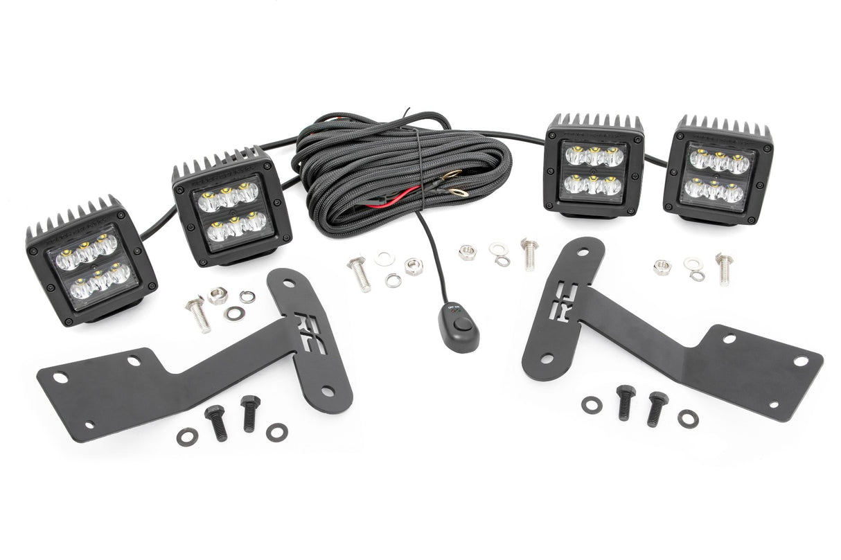 Fits Toyota Tundra(14-21) LED Light Ditch Mount Dual 2" Black Pairs Spot 70835
