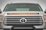Fits Toyota Tundra (14-21) LED Light Kit; Hood Bulge 40" White/Amber Strip 70847
