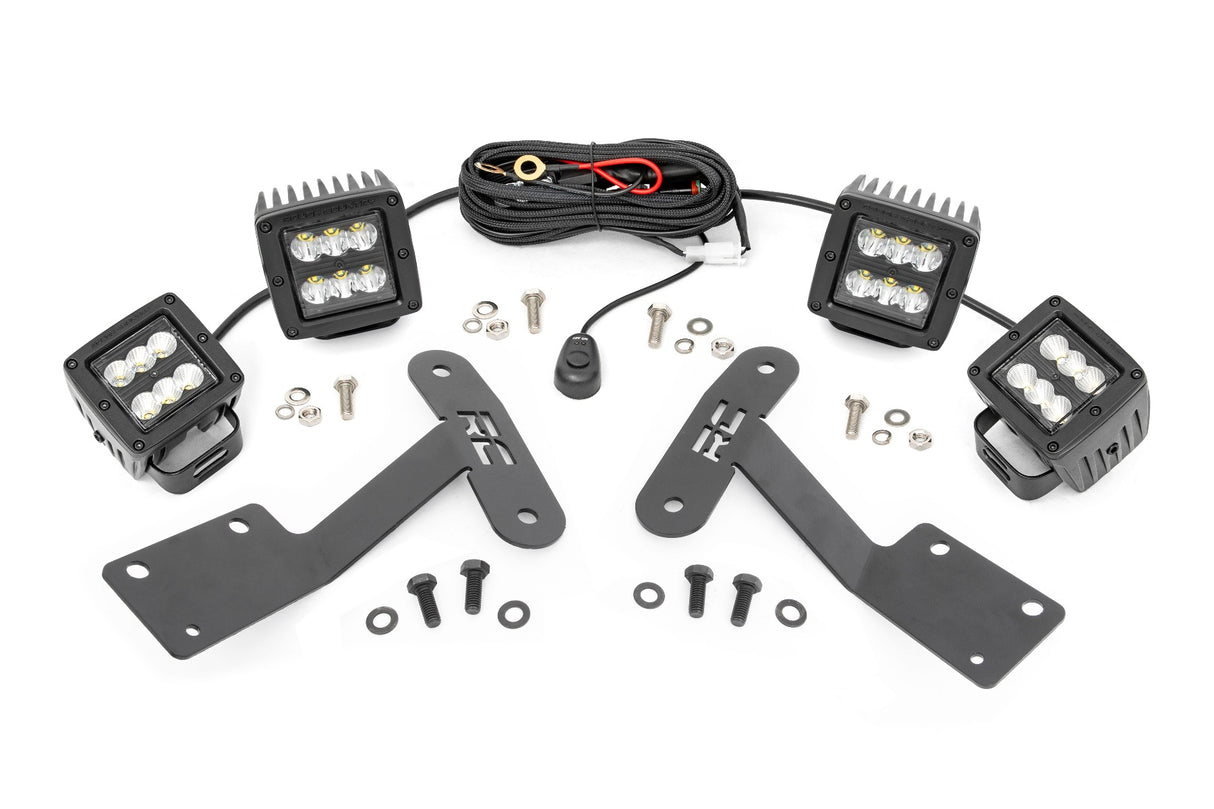 Fits Toyota Tundra(14-21) LED Light Ditch Mount Dual 2" Black Pairs Spot/ 70866