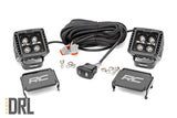 2 Inch Black Series LED Light Pods; Spot; Square; Amber DRL 70903BLKDRLA