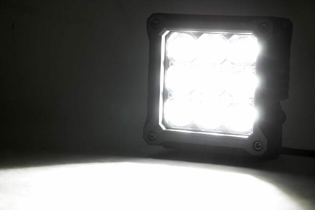 4 Inch Chrome Series LED Light Pods; Square; White DRL; Pair 70905DRL