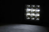 4 Inch Chrome Series LED Light Pods; Square; White DRL; Pair 70905DRL