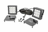 4 Inch Chrome Series LED Light Pods; Square; White DRL; Pair 70905DRL