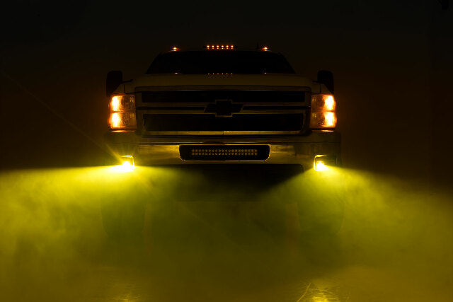 2 Inch Black Series LED Light Pods; SAE Fog; Yellow 70907A
