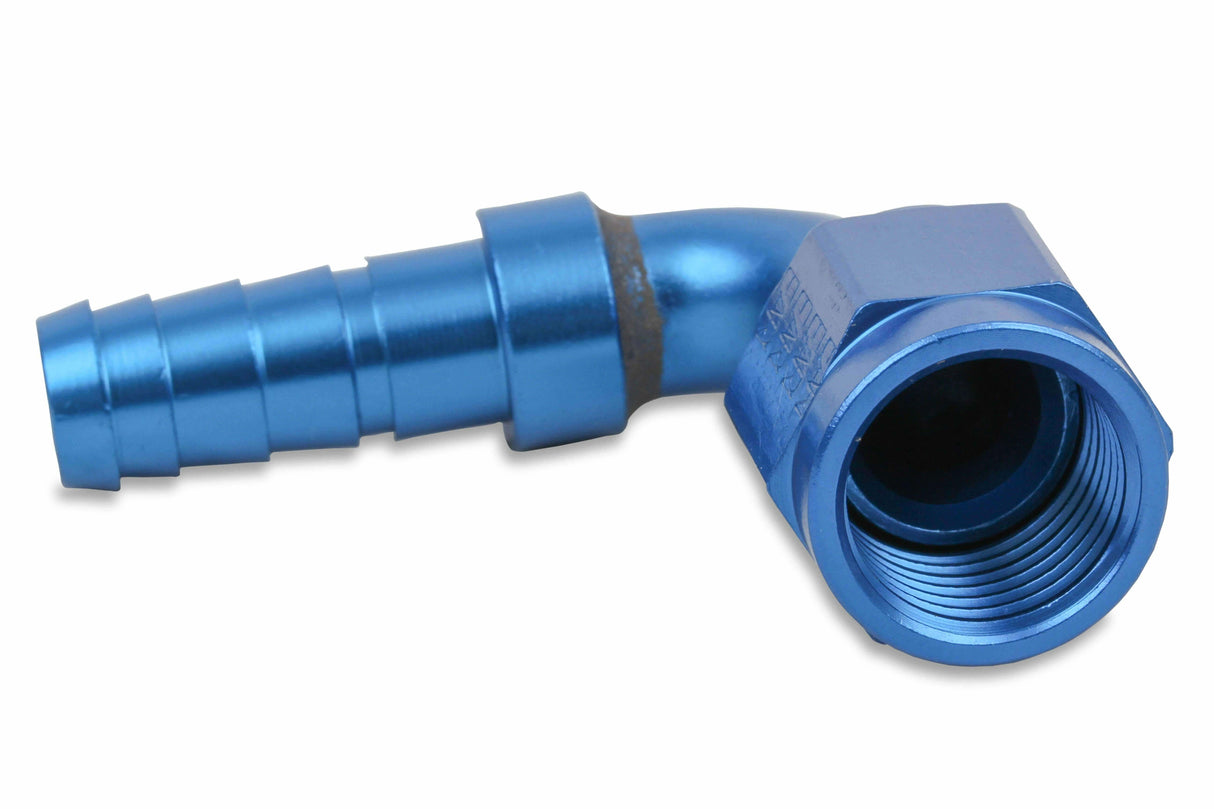 Auto-Crimp Hose End - 90 Degree - Size -6 - Blue - 709106ERL AN fitting