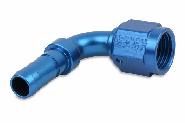 Auto-Crimp Hose End - 90 Degree - Size -6 - Blue - 709106ERL AN fitting black aluminum