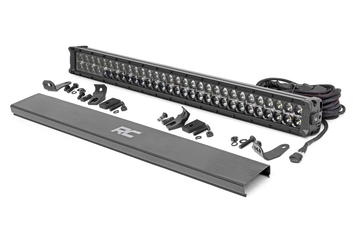 30 Inch Black Series LED Light Bar; Dual Row; Cool White DRL 70930BD