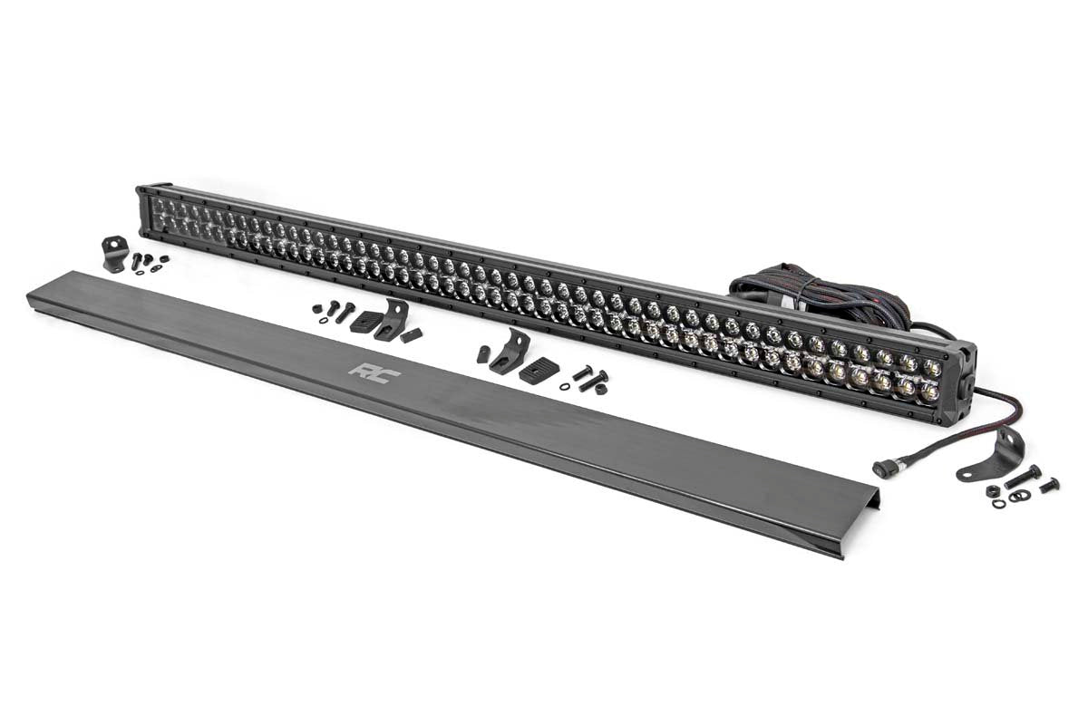 50 Inch Black Series LED Light Bar; Dual Row; Amber DRL 70950BDA