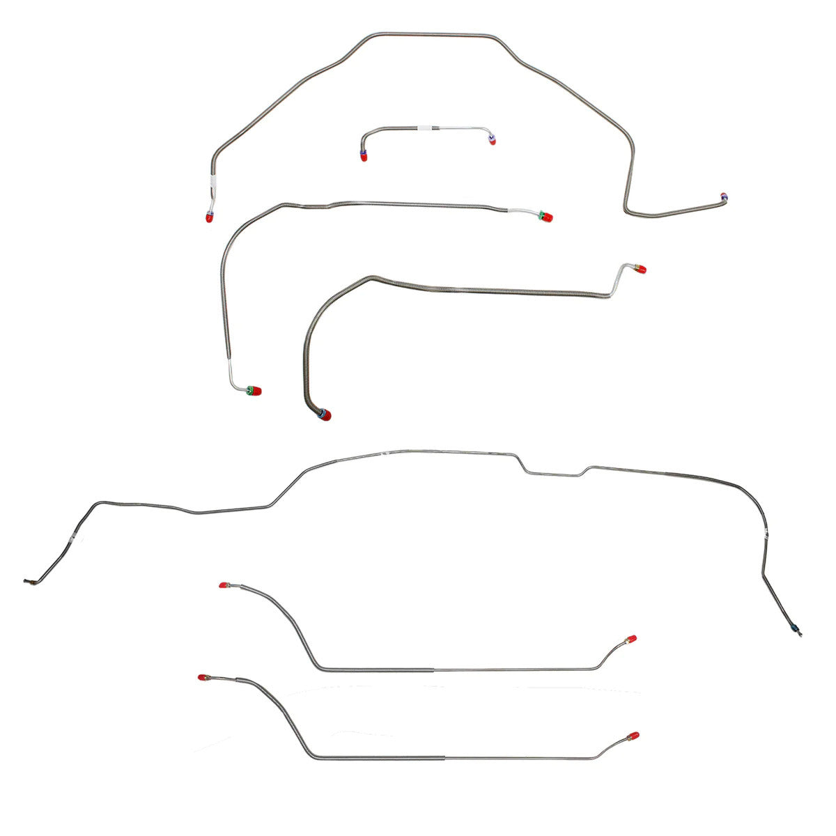 Complete Brake Line Kit for 71-72 Chevy Malibu w/ Power disc brakes stainless steel