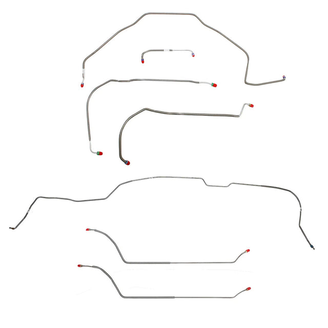 Complete Brake Line Kit for 71-72 Chevy Malibu w/ Power disc brakes stainless steel