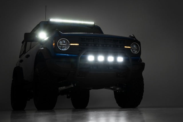Fits Ford Bronco(21-24) LED Light Upper Windshield 40" Black Single Row 71041