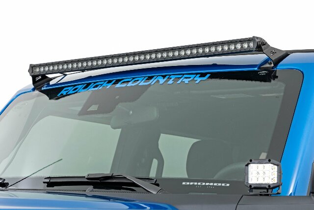 Fits Ford Bronco(21-24) LED Light Upper Windshield 40" Black Single Row 71041