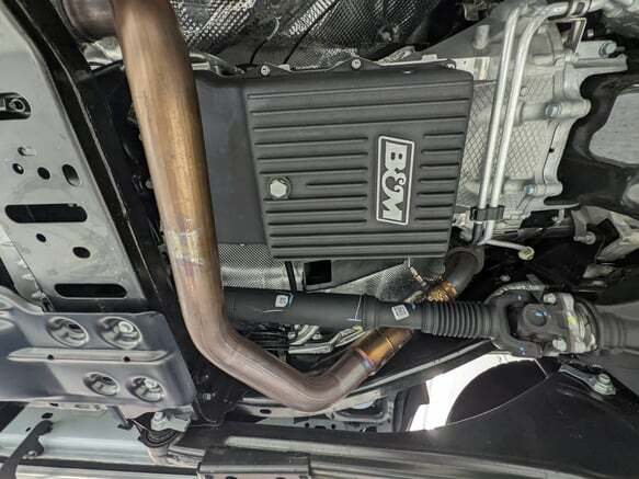 Fits 2013-2023 Ram 1500 Trucks Hi-Tek Deep Transmission Pan - Black aluminum black anodized