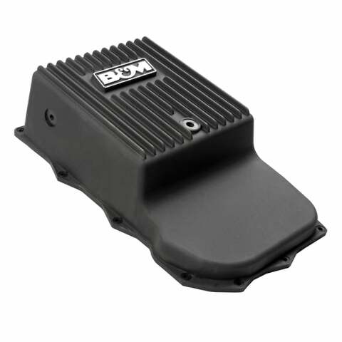 Fits 2013-2023 Ram 1500 Trucks Hi-Tek Deep Transmission Pan - Black aluminum black anodized