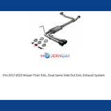 Fits 2017-2023 Nissan Titan 5.6L, Dual Same Side Out Exit, Exhaust System-718105