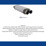 Muffler - 3 Dual In/3 Dual Out - Straight Through Performance-72469