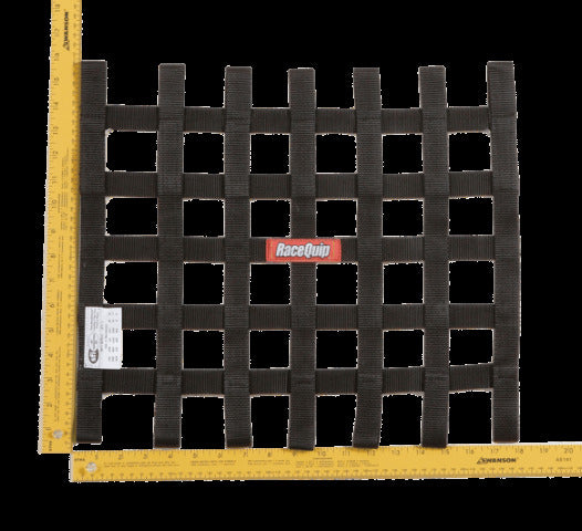 RaceQuip SFI ribbon window net 15 x 18 inch black 726001RQP
