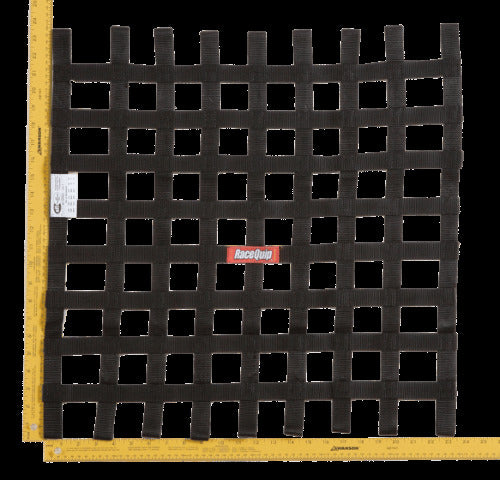 RaceQuip SFI ribbon window net 24 x 24 inch black 726009RQP