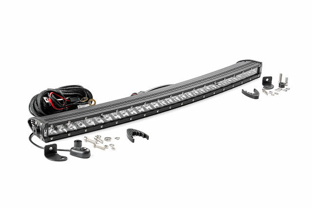 30 Inch Chrome Series LED Light Bar; Curved; Single Row 72730