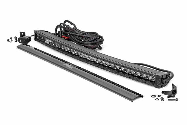 30" Black Series LED Light Bar; Curved; Single Row; Cool White DRL 72730BLDRL