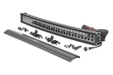 30 Inch Black Series LED Light Bar; Curved; Dual Row; Cool White DRL 72930BD