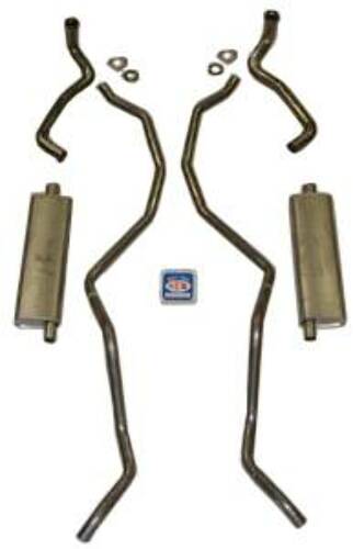 348-409 Dual with 2-1/2" Exhaust System 73000 fits 1960-1962 Chevy 348-409 Dual 409 engine 348 engine Shafer's Classic Reproductions