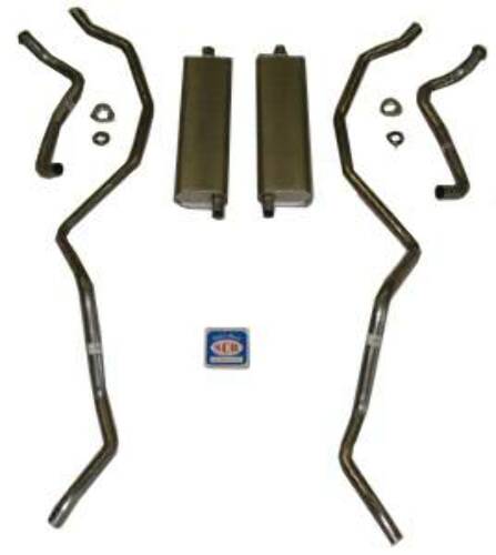 8 cyl. 348 Dual Exhaust System 73005 fits 1960-1961 Chevy Bel Air 348 engine B846 Shafer's Classic Reproductions